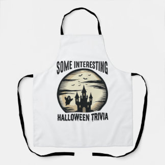 ヴィンテージ・ハロウィントリビア幽霊月Tシャツデザイン_1 エプロン
