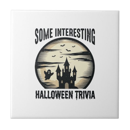 ヴィンテージ・ハロウィントリビア幽霊月Tシャツデザイン_1 タイル (正面)