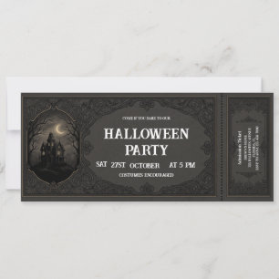 ヴィンテージ ハロウィンパーティーチケット インビテーション