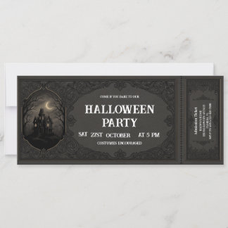 ヴィンテージ ハロウィンパーティーチケット インビテーション