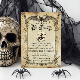 ヴィンテージ ハロウィンパーティー招待状 | ゴシックハロウィン 招待状