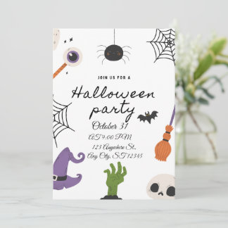 ヴィンテージ ハロウィンパーティー インビテーション