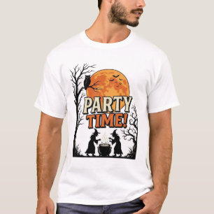 ヴィンテージ ハロウィンパーティー 魔女の鍋 シャツ_ Tシャツ