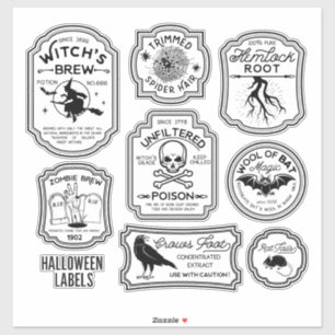 ヴィンテージ ハロウィンポーションラベル セット シール