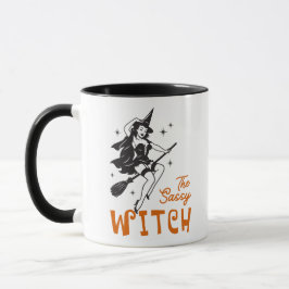 ヴィンテージ・ハロウィン仕様 クレイジーな魔女 マグカップ