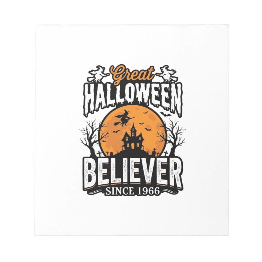 ヴィンテージ ハロウィン信者 1966年から Graphic_1 ノートパッド (正面)