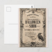 ヴィンテージ・ハロウィン招待状🎃🏴☠️ ポストカード (正面/裏面)