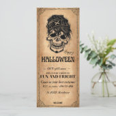 ヴィンテージ ハロウィン招待状 - 仮装パーティー 招待状 (スタンド正面)