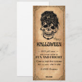 ヴィンテージ ハロウィン招待状 - 仮装パーティー 招待状 (正面/裏面)