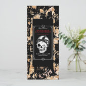 ヴィンテージ ハロウィン招待状 - 仮装パーティー 招待状 (スタンド正面)