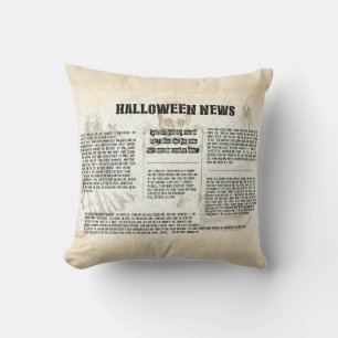 ヴィンテージ ハロウィン新聞 クッション
