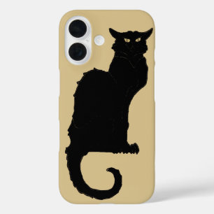 ヴィンテージ ハロウィン おどろおどろしいアール・ヌーヴォーの黒猫 iPhone 16ケース