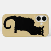 ヴィンテージ ハロウィン おどろおどろしいアール・ヌーヴォーの黒猫 Case-Mate iPhoneケース (裏面 (横))