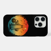 ヴィンテージ ハロウィン おばけ かぼちゃ コウモリ iPhoneケース (裏面横)