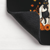ヴィンテージ ハロウィン おばけ 黒猫 グルーヴィー F マウスパッド (コーナー)