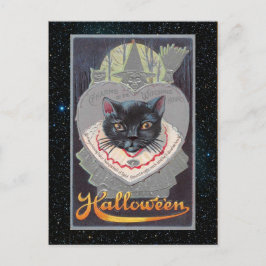 ヴィンテージ ハロウィン おもしろ猫イラスト ポストカード