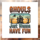 ヴィンテージ・ハロウィン お化けは楽しみたい ウィンドウサイン (シート2)