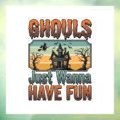 ヴィンテージ・ハロウィン お化けは楽しみたい ウィンドウサイン (シート3)