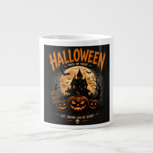 ヴィンテージ ハロウィン お化け屋敷 スリリングな夜のいたずら ジャンボコーヒーマグカップ