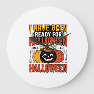 ヴィンテージ ハロウィン お菓子のバケツ Tシャツ デザイン ラージ壁時計