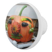 ヴィンテージ ハロウィン かぼちゃ セラミックノブ (右)