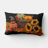 ヴィンテージ ハロウィン かぼちゃ 秋 ランバークッション (裏面)