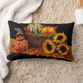 ヴィンテージ ハロウィン かぼちゃ 秋 ランバークッション (ブランケット)