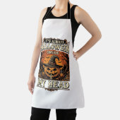 ヴィンテージ ハロウィン かぼちゃ 魔女 帽子 Tシャツ デザイン 1 エプロン (インサイチュ)