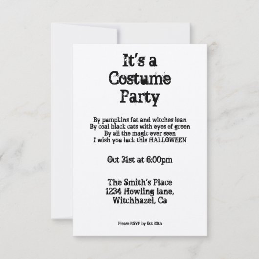 ヴィンテージ ハロウィン ご招待 招待状 (正面)