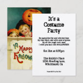 ヴィンテージ ハロウィン ご招待 招待状 (正面/裏面)