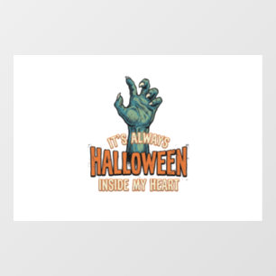 ヴィンテージ ハロウィン インサイド マイ ハート モンスター ハンド デザイン ウィンドウサイン