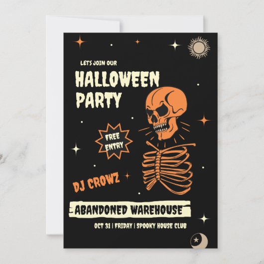 ヴィンテージ ハロウィン インビテーション, ハロウィンナイト 招待状 (正面)