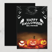 ヴィンテージ ハロウィン インビテーション, ハロウィン パーティー 招待状 (正面/裏面)