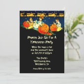 ヴィンテージ ハロウィン インビテーション リサイクル紙 (スタンド正面)