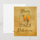 ヴィンテージ ハロウィン ウィッチ ホリデー カード (正面/裏面)