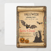ヴィンテージ ハロウィン ウェディング インビテーション スクロール (正面/裏面)