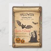 ヴィンテージ ハロウィン ウェディング インビテーション スクロール (正面)