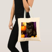 ヴィンテージ ハロウィン キッテン トートバッグ (正面(商品))