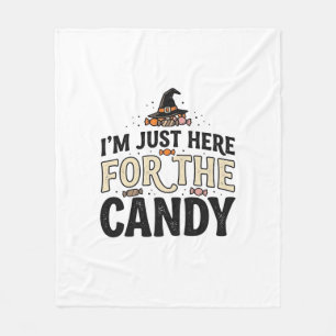 ヴィンテージ ハロウィン キャンディ ウィッチ ハット Tシャツ デザイン 1 フリースブランケット