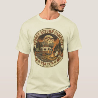 ヴィンテージ ハロウィン キャンプ クラブ レトロ 1970年代 スプーキー Tシャツ