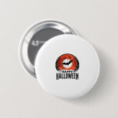 ヴィンテージ ハロウィン コウモリ 月の彫刻デザイン 1 缶バッジ (正面&裏面)