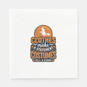 ヴィンテージ ハロウィン コスチューム ステートメント Tシャツ デザイン 1 スタンダードランチョンナプキン
