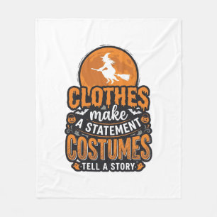 ヴィンテージ ハロウィン コスチューム ステートメント Tシャツ デザイン 1 フリースブランケット