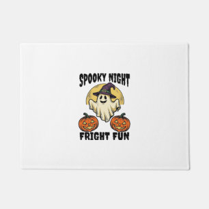 ヴィンテージ ハロウィン ゴースト スケアリー パンプキン Tシャツ_1 ドアマット