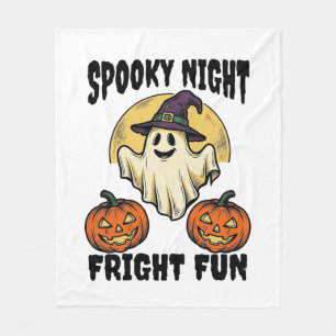ヴィンテージ ハロウィン ゴースト スケア パンプキン Tシャツ_1 フリースブランケット