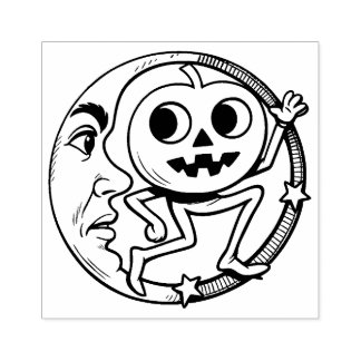 ヴィンテージ ハロウィン ジャック・オ・ランタン ゴム印