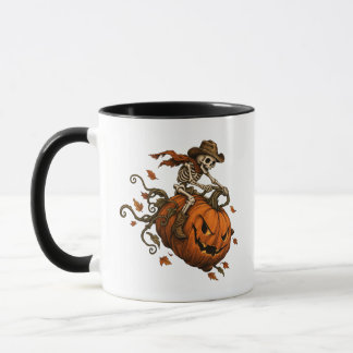 ヴィンテージ ハロウィン スケルトン パンプキン マグカップ