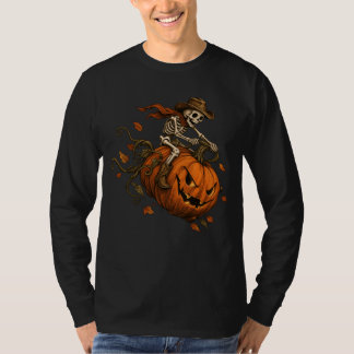 ヴィンテージ ハロウィン スケルトン パンプキン Tシャツ