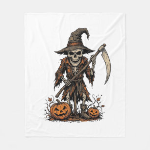 ヴィンテージ ハロウィン スケルトン 案山子 パンプキン Tシャツ フリースブランケット