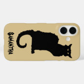 ヴィンテージ ハロウィン, スプーキ アートヌーボー 黒猫 Case-Mate iPhoneケース (裏面 (横))